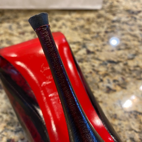 Christian Louboutin Stilettos! Burgundy/Black. Size 40. Gorgeous! - Picture 12 of 14